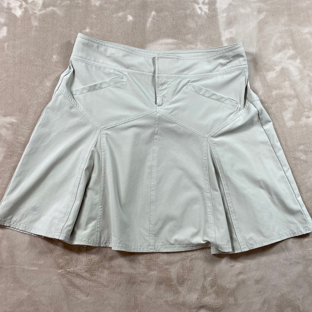 Athleta Womens All Terrain Skirt Light Khaki Active Hiking Golf Tennis Skirt 4T